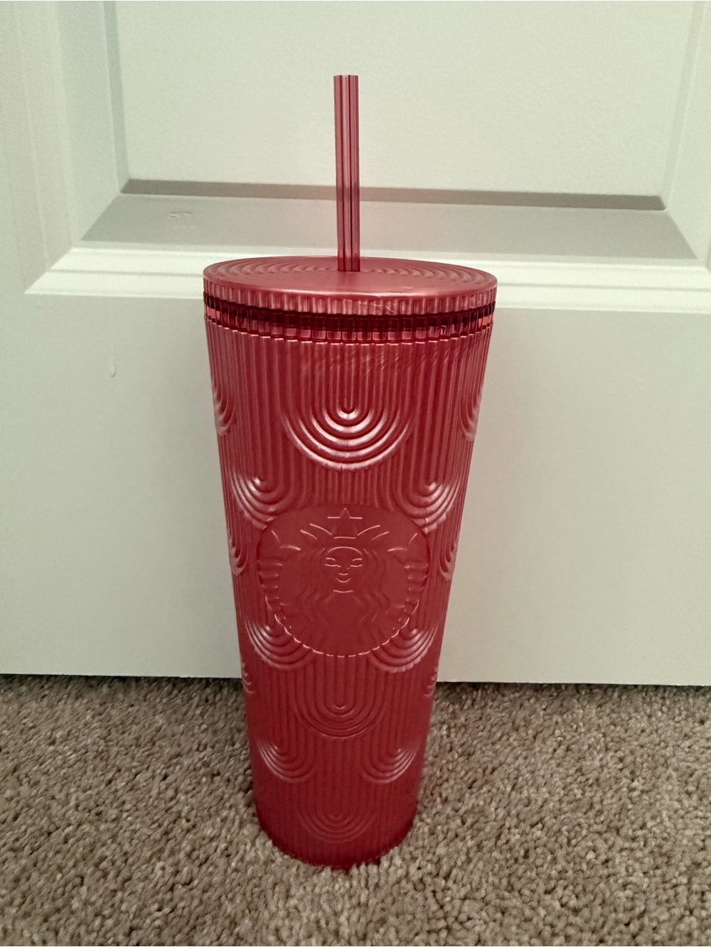 Starbucks Tall Embossed Tumbler - Rose